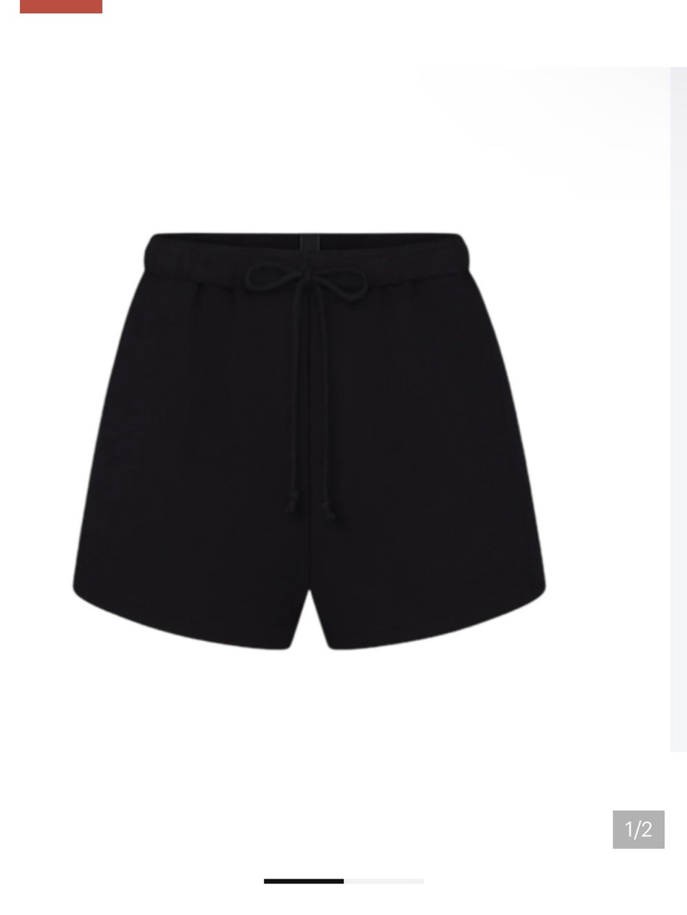 Skims cotton fleece classic shorts Onyx Black Lounge size M Like New